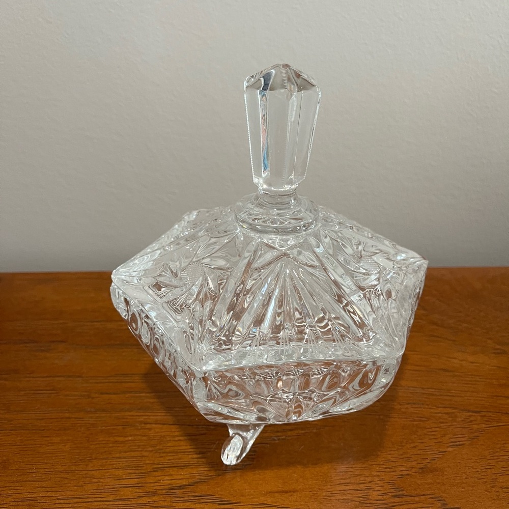 Elegant Clear Crystal Candy Dish